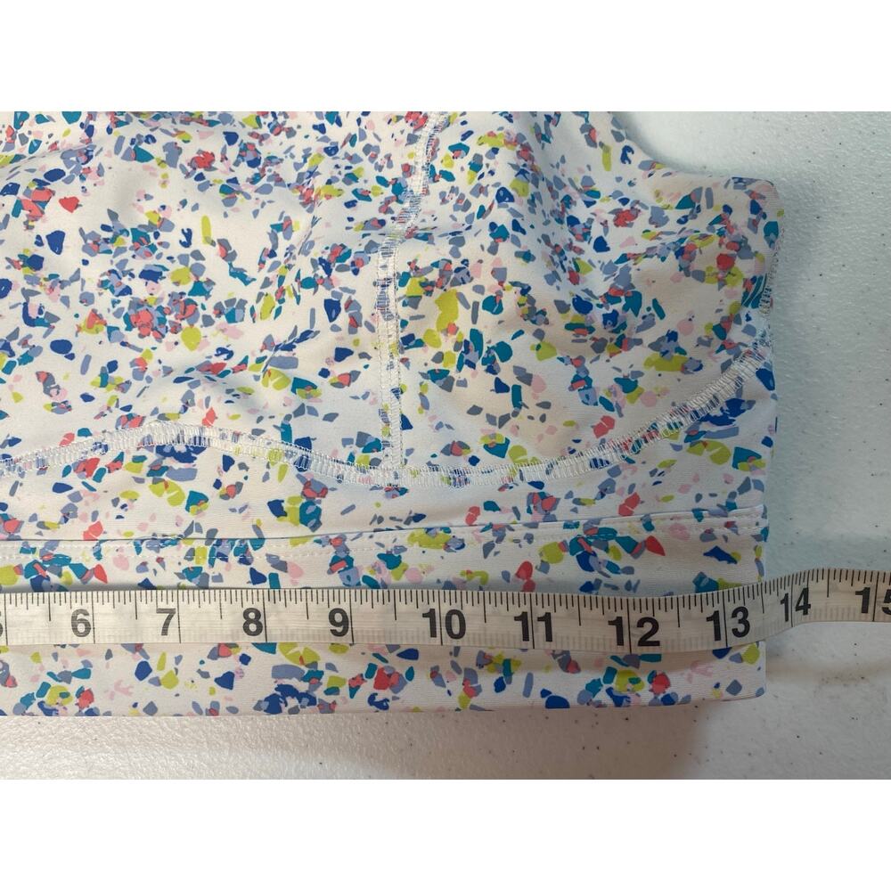 Old Navy Active Whit Multicolored Paint Specks Racerback Sports Bra Size Medium - Picture 4 of 5